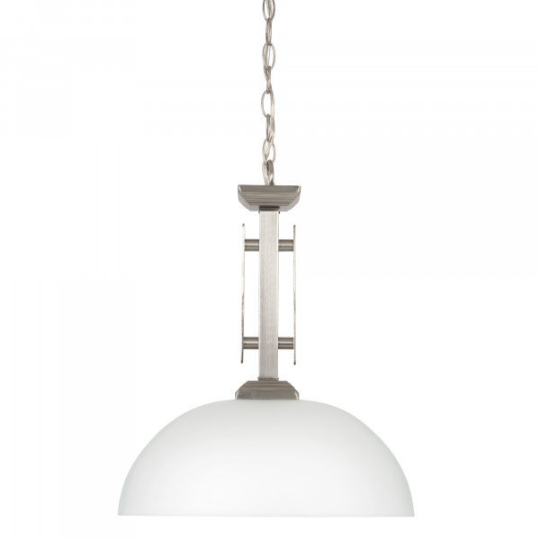Half Dome Satin Nickel 1 Light Bowl Pendant T-700560
