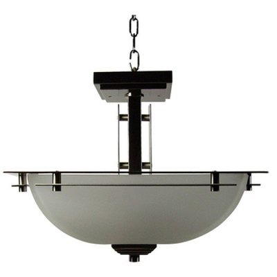 Half Dome Satin Nickel 2Lt Semi Flush Half Dome Satin Nickel 2Lt Semi Flush