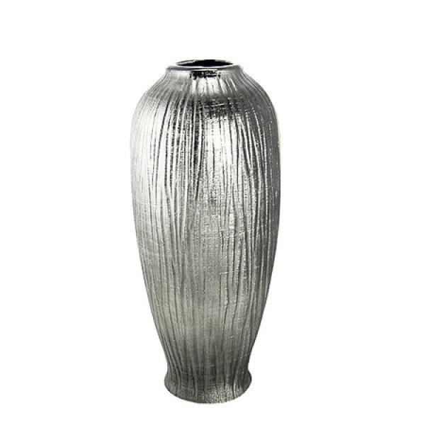 Silver Ceramic Vase B-702255
