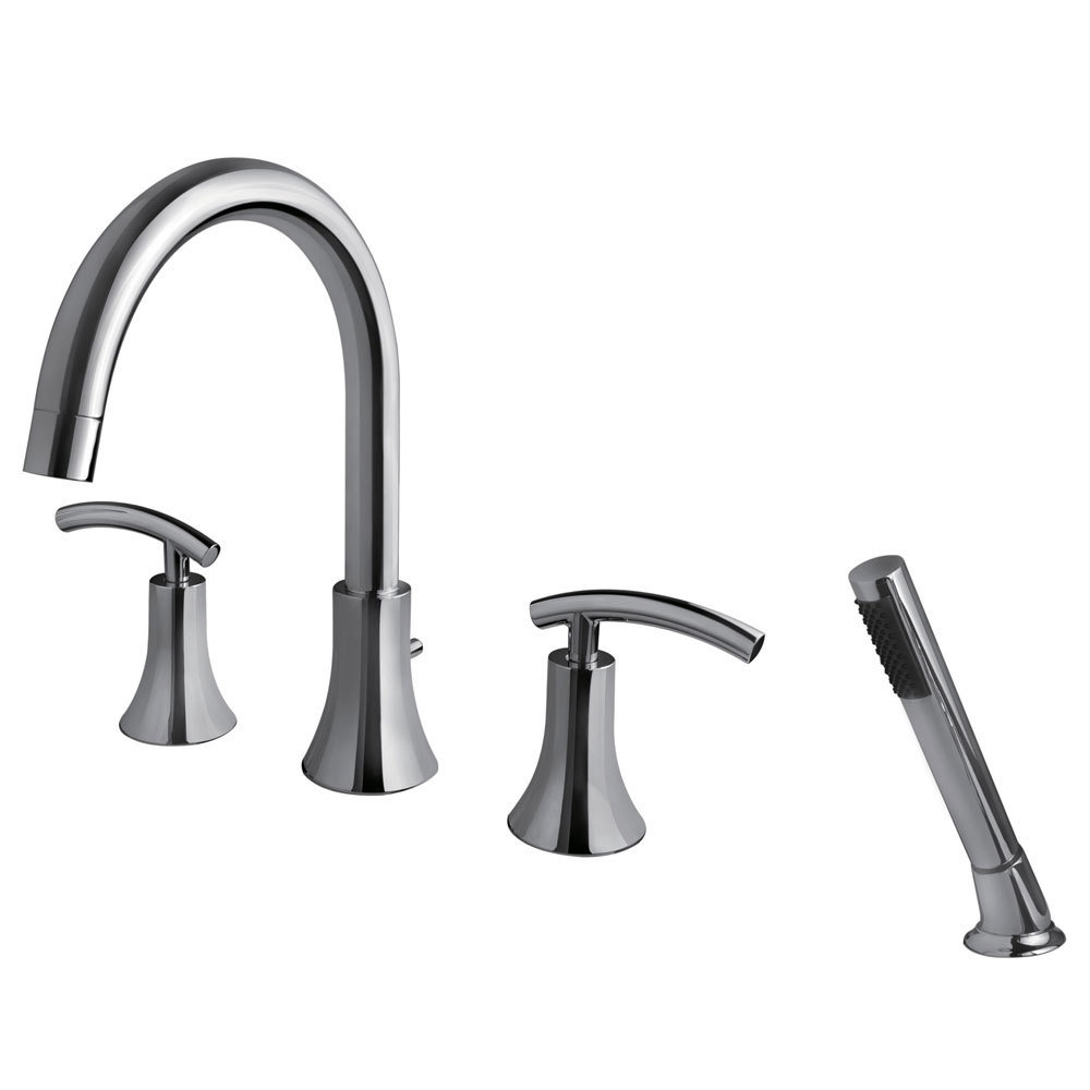 Sweep Brushed Nickel Tub Faucet with Hand Shower Sweep Brushed Nickel Tub Faucet with Hand Shower