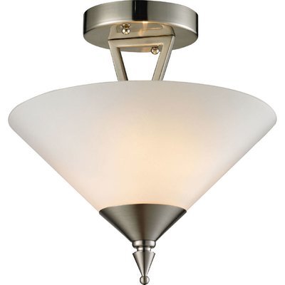 Tribecca Brushed Nickel 2 Light Semi Flush Tribecca Brushed Nickel 2 Light Semi Flush