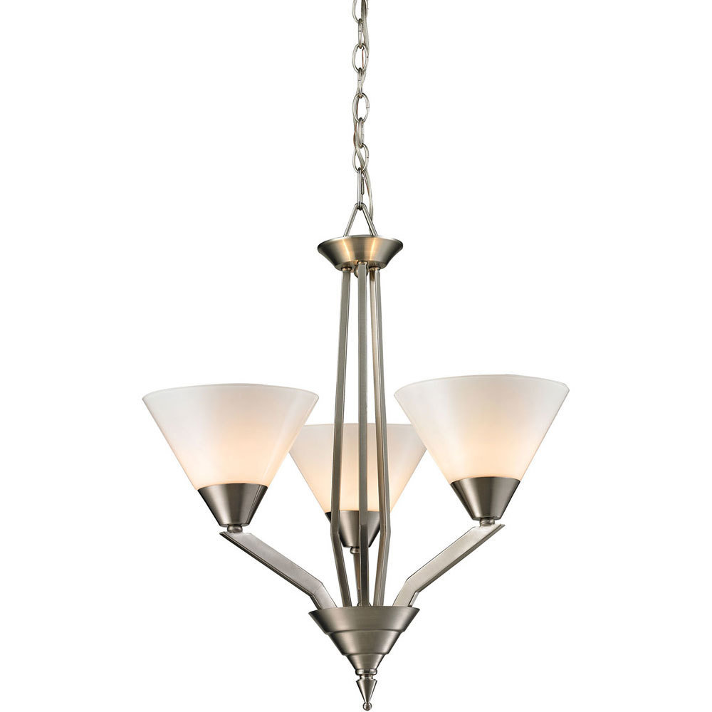 Tribecca Brushed Nickel 3 Light Chandelier B-310537
