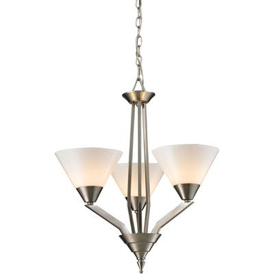 Tribecca Brushed Nickel 3 Light Chandelier Tribecca Brushed Nickel 3 Light Chandelier