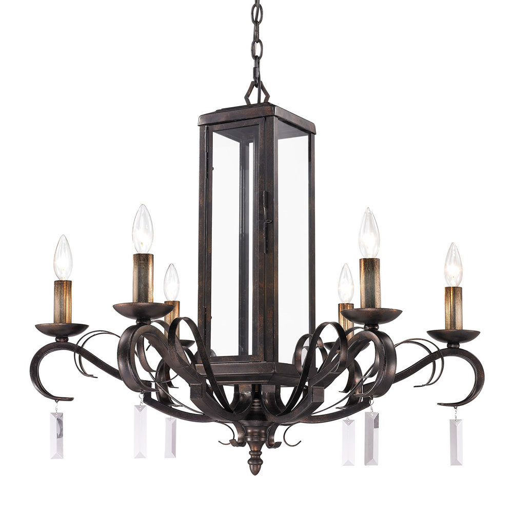 Valencia Fired Bronze 6 Light Chandelier T-352015