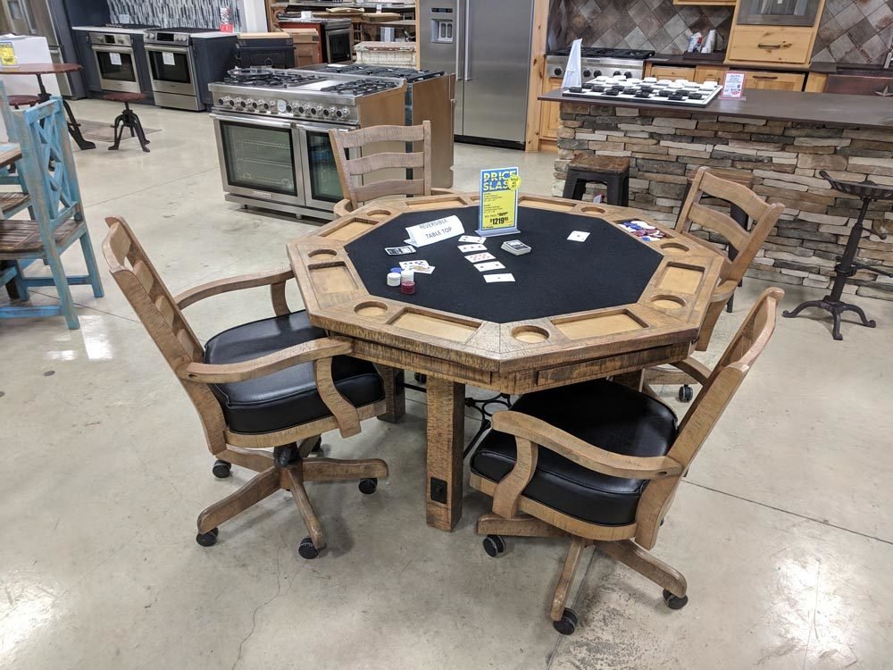 Puebla Driftwood Gaming Table Set B-835004