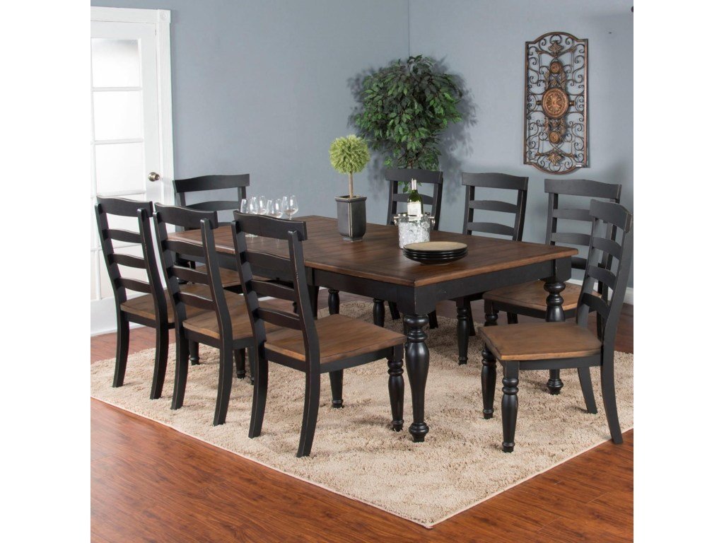 Bourbon County PB&J Finish Extendable Dining Set T-835029