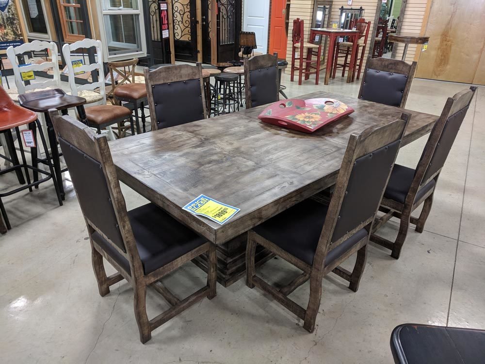 Terra Latte Double Pedestal Dining Set T-525363