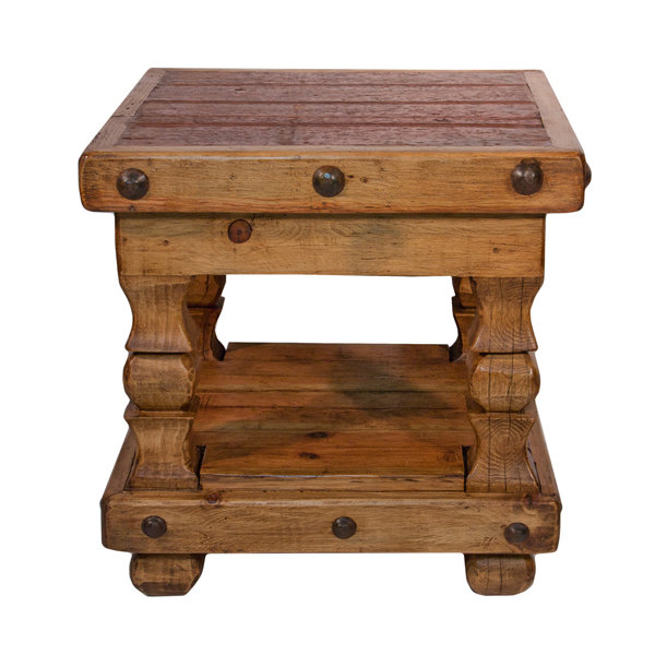 Rustic End Table with Clavos B-525026