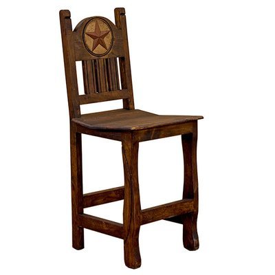 Medio Bar Stool with Wd St & Stn Star Medio Bar Stool with Wd St & Stn Star
