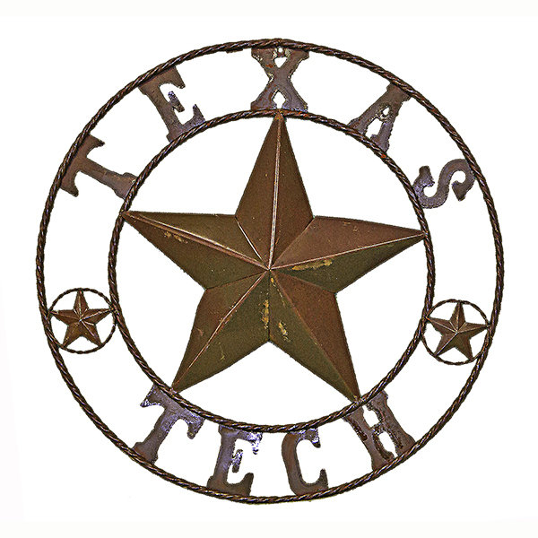 Rustic Round Texas Tech Sign B-525283