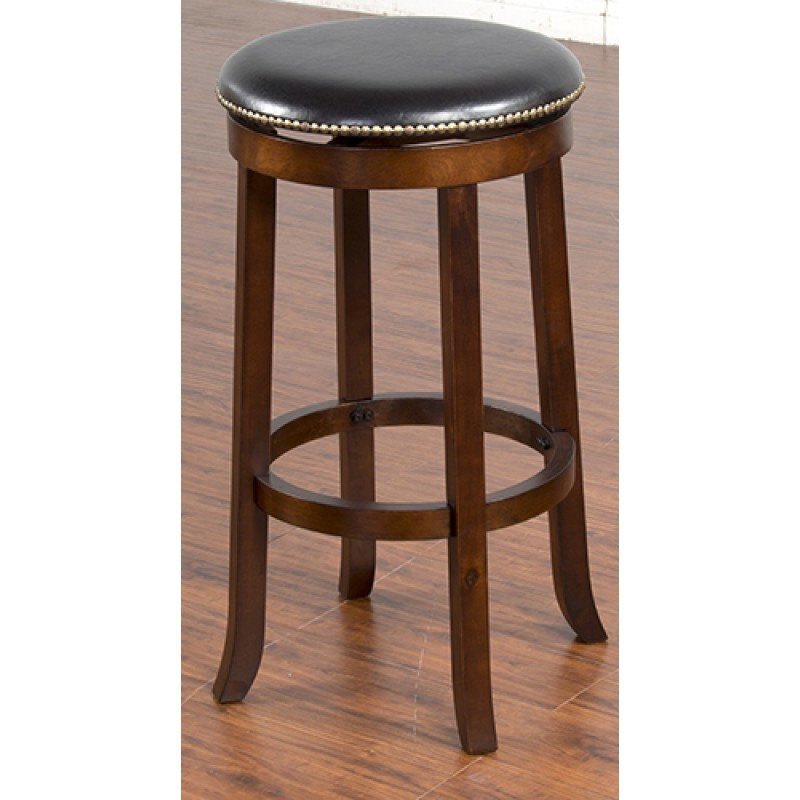 Cappuccino Swivel Backless 30" Barstool B-835044