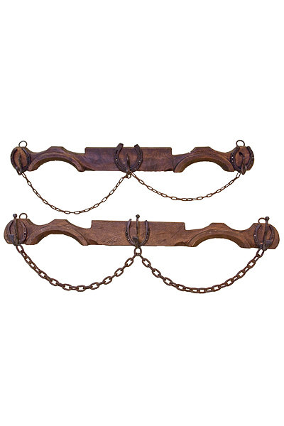 Ox Yoke Rack with Horseshoes T-525144