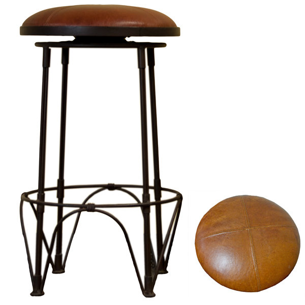 Banco Bar Claudia Chocolate Leather Barstool T-525267