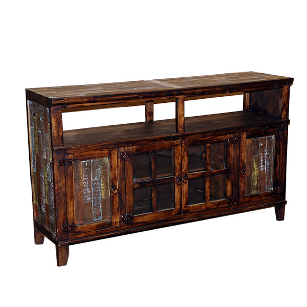Medio TV Stand with Painted Reclaimed Wood Doors T-525296