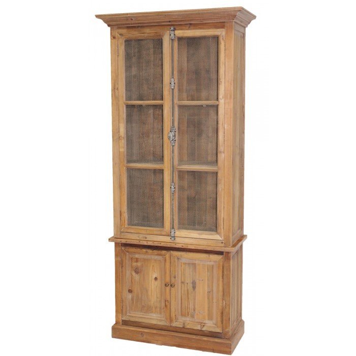 Natural Reclaimed Pine Wire Door Pie Safe T-792004