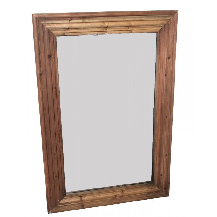 Natural Reclaimed Pine Curved Mirror T-792007