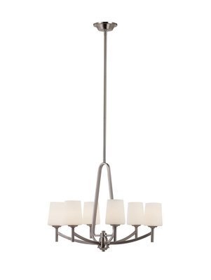 Avant Arc Brushed Nickel 6Lt Chandelier Avant Arc Brushed Nickel 6Lt Chandelier