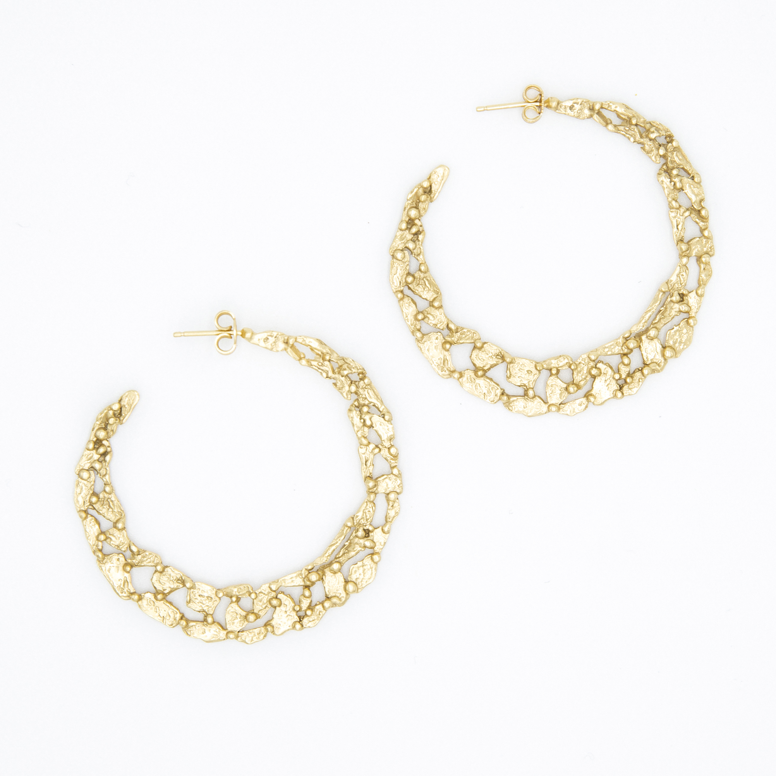 Orecchini Hoop Pebbles Big - Giulia Barela Jewelry