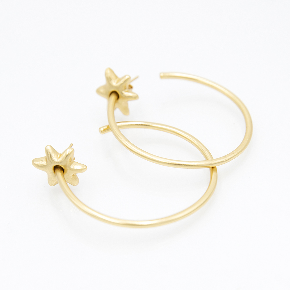 Orecchini Hoop Stars Big - Giulia Barela Jewelry