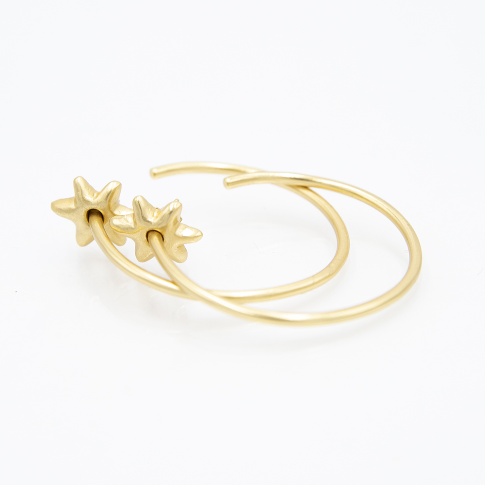Orecchini Hoop Stars Big - Giulia Barela Jewelry
