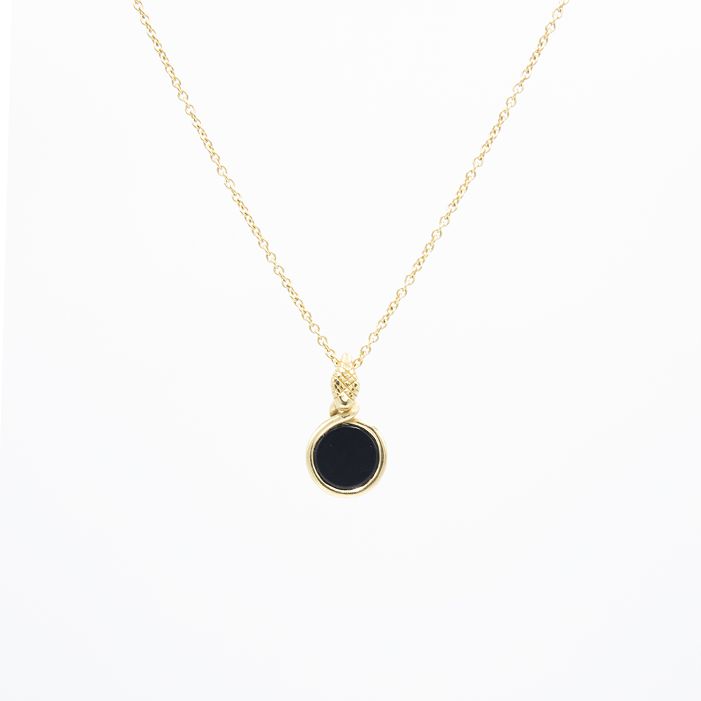 Collana Pendente Ouroboro Stone - Giulia Barela Jewelry 00105