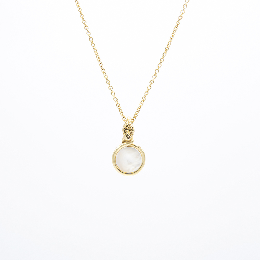 Collana Pendente Ouroboro Stone - Giulia Barela Jewelry