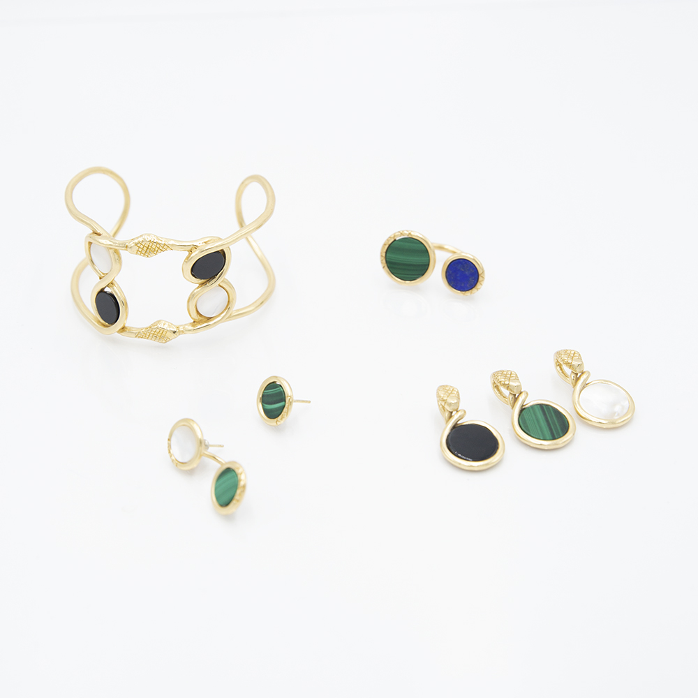 Collana Pendente Ouroboro Stone - Giulia Barela Jewelry