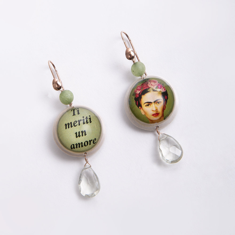 Orecchini Frida Kahlo di 20 Celesti Bijoux