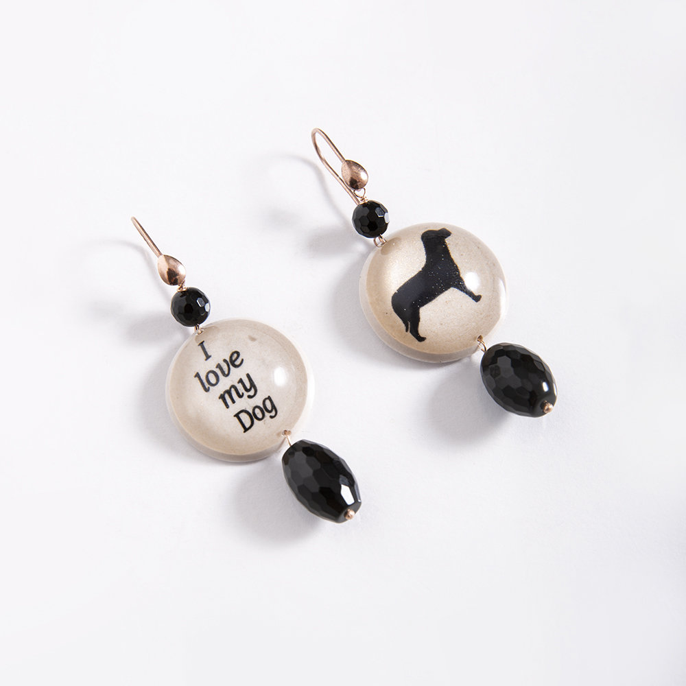 Orecchini I Love My Dog di 20 Celesti Bijoux