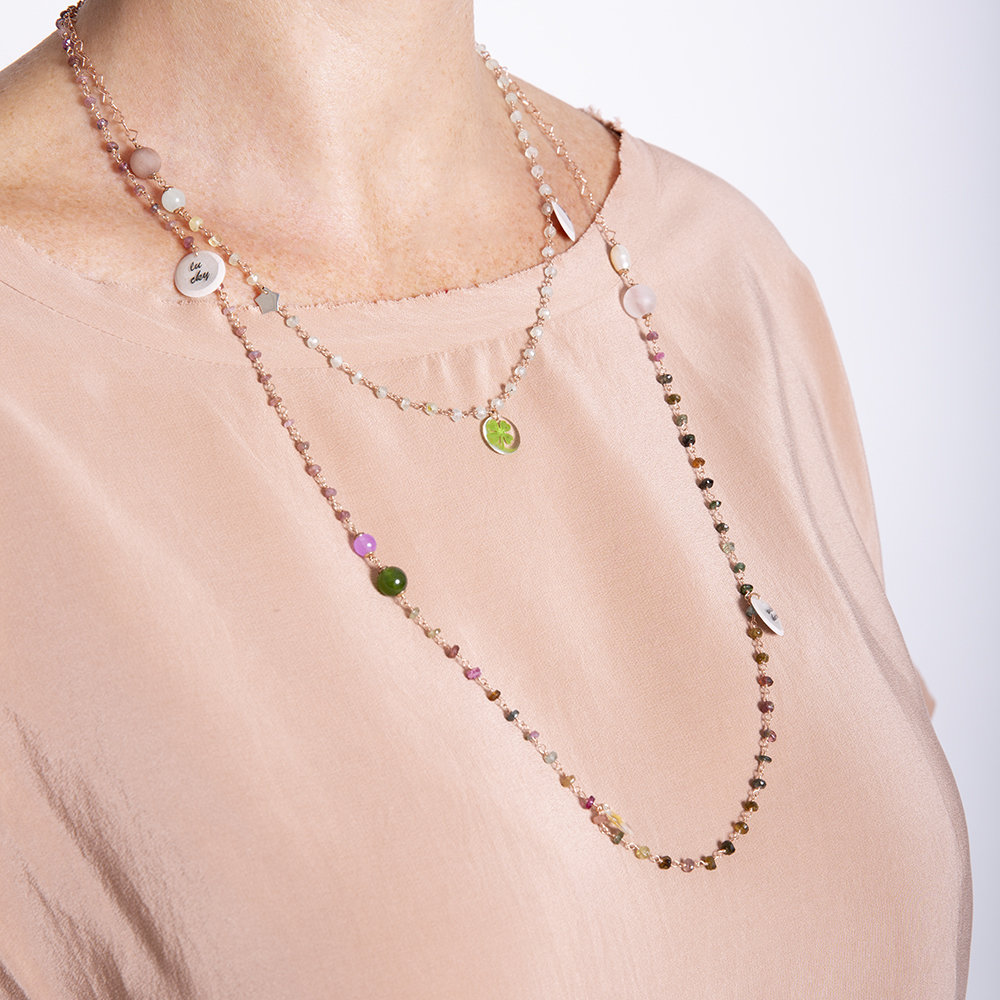 Collana Multicolor di 20 Celesti Bijoux