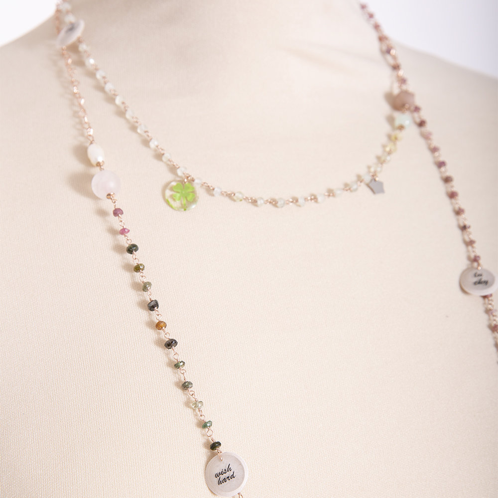 Collana Multicolor di 20 Celesti Bijoux