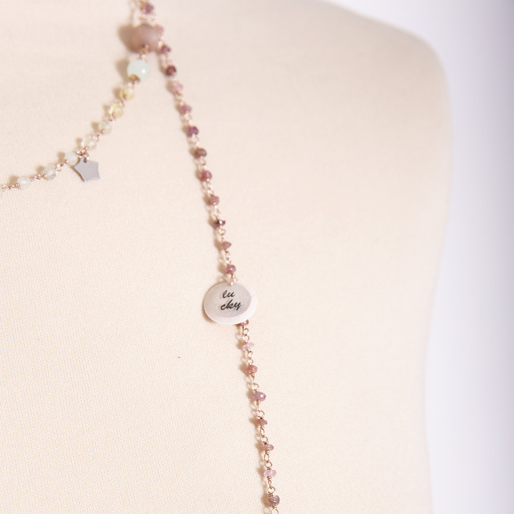 Collana Multicolor di 20 Celesti Bijoux