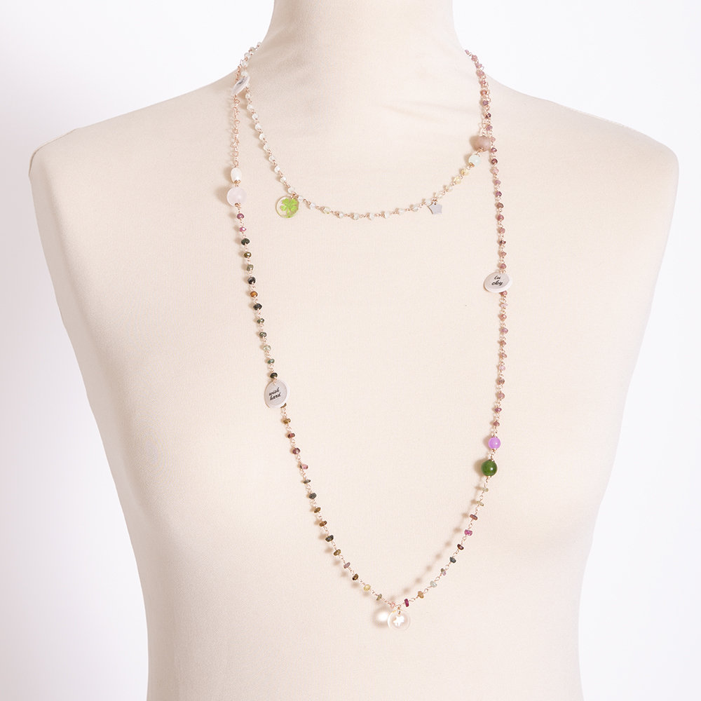 Collana Multicolor di 20 Celesti Bijoux