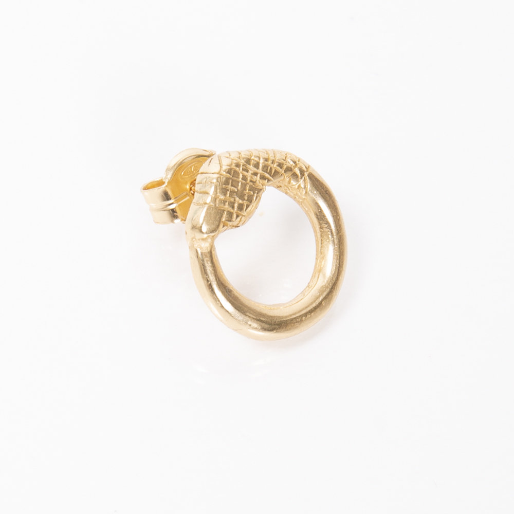 Orecchino Singolo Ouroboro Small - Giulia Barela Jewelry
