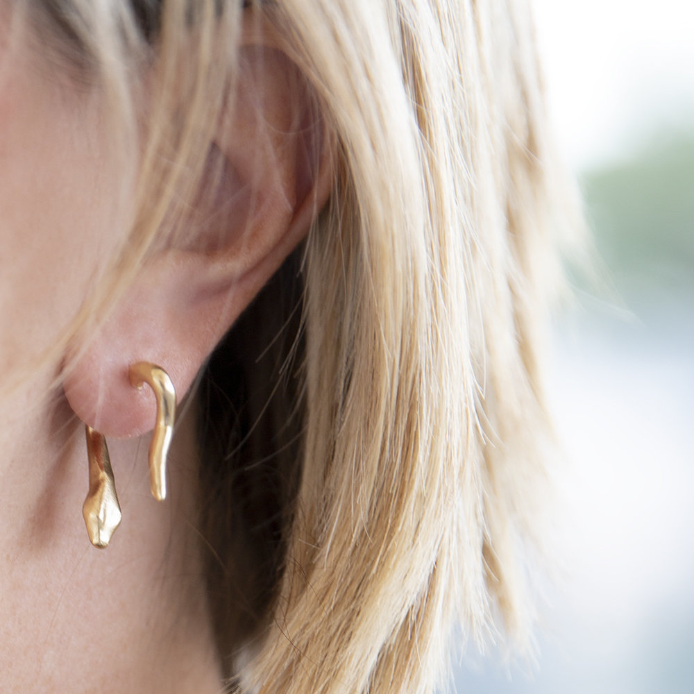 Orecchino Singolo Ouroboro Small - Giulia Barela Jewelry
