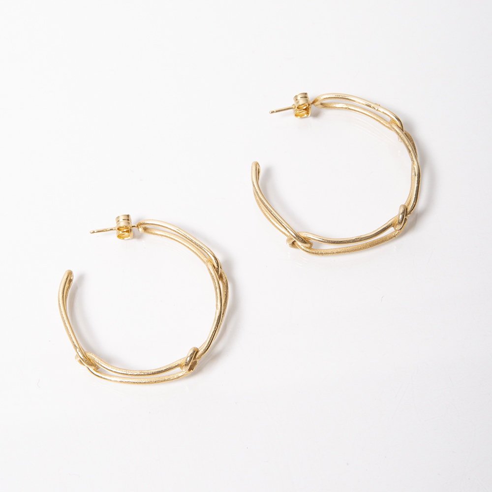 Orecchini Knot Light Hoop - Giulia Barela Jewelry