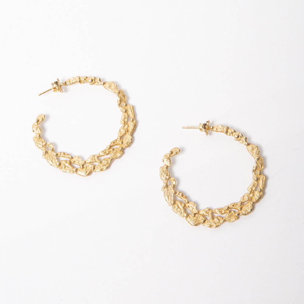 Orecchini Pebbles Hoop - Giulia Barela Jewelry
