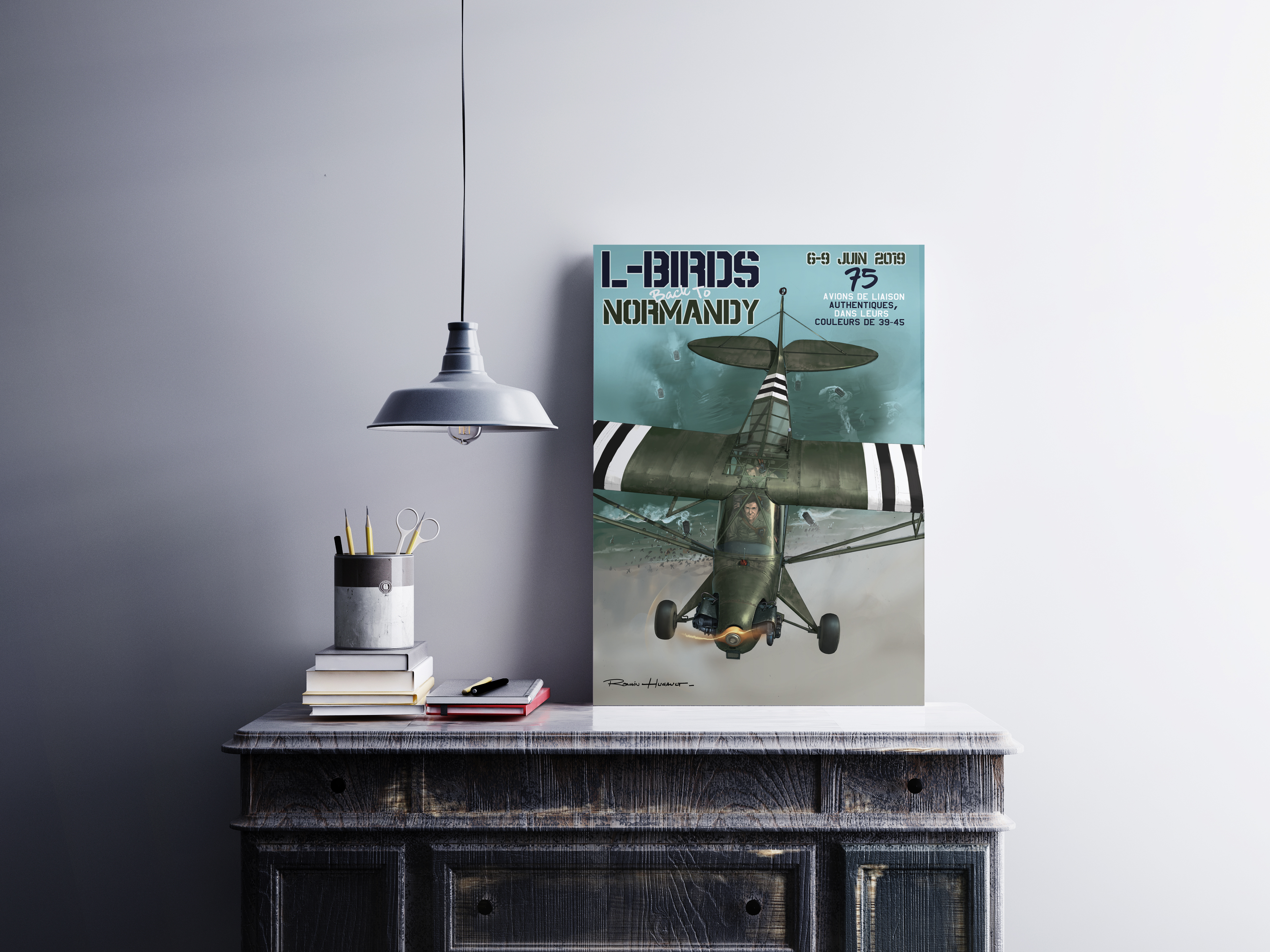Poster L-Birds back to Normandy by Romain Hugault PO01