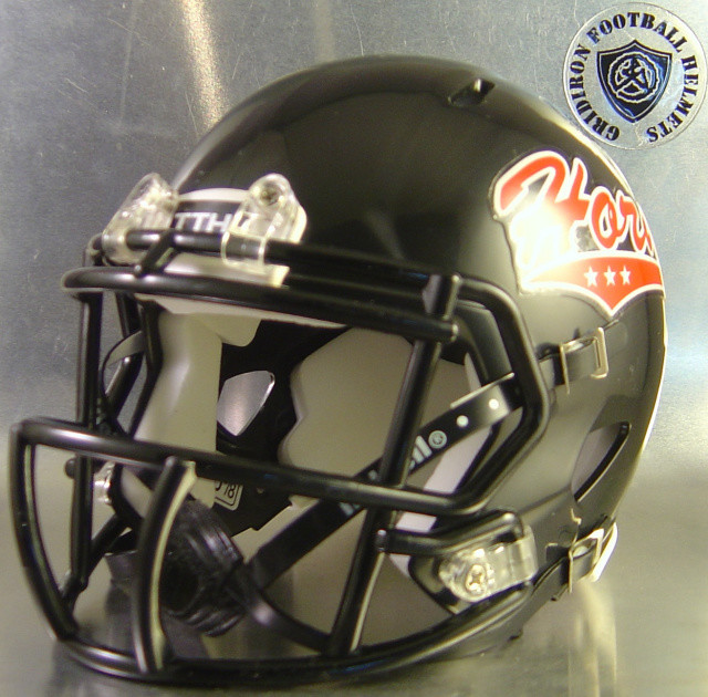 Cedar Hill Horns HS 2015 (TX) Black with 3 star Horns Logo (mini-helmet) Cedar Hill Horns HS 2015 (TX) Black with 3 star Horns Logo (mini-helmet)