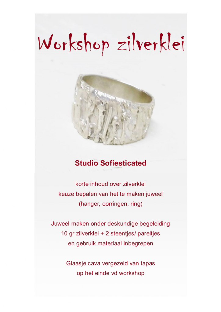 24 oktober 2019 (donderdag) workshop zilverklei 'ring' maken 00153