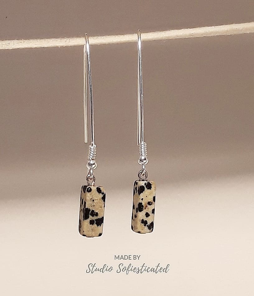 earrings jaspis dalmatier 00164