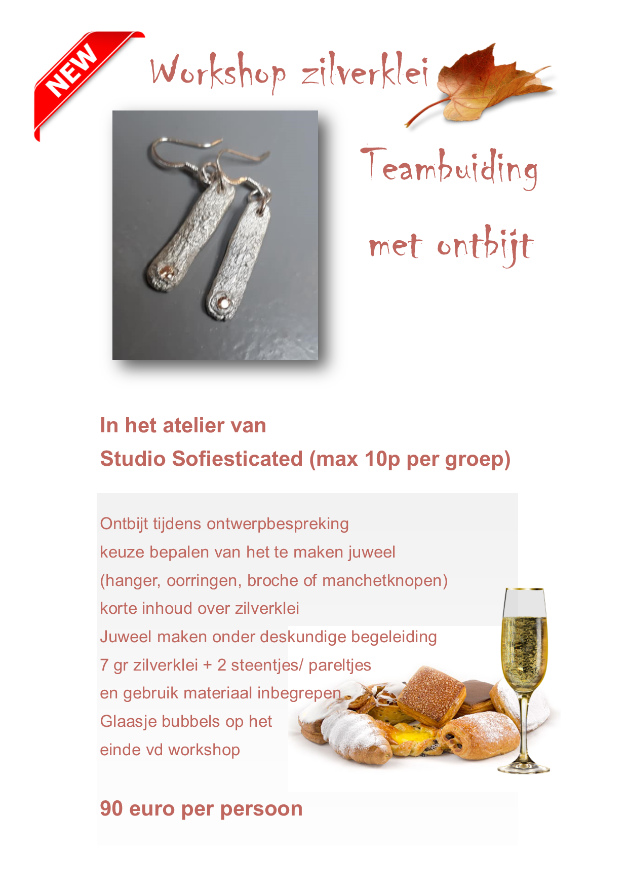 workshop zilverklei teambuilding
met ontbijtformule 00192