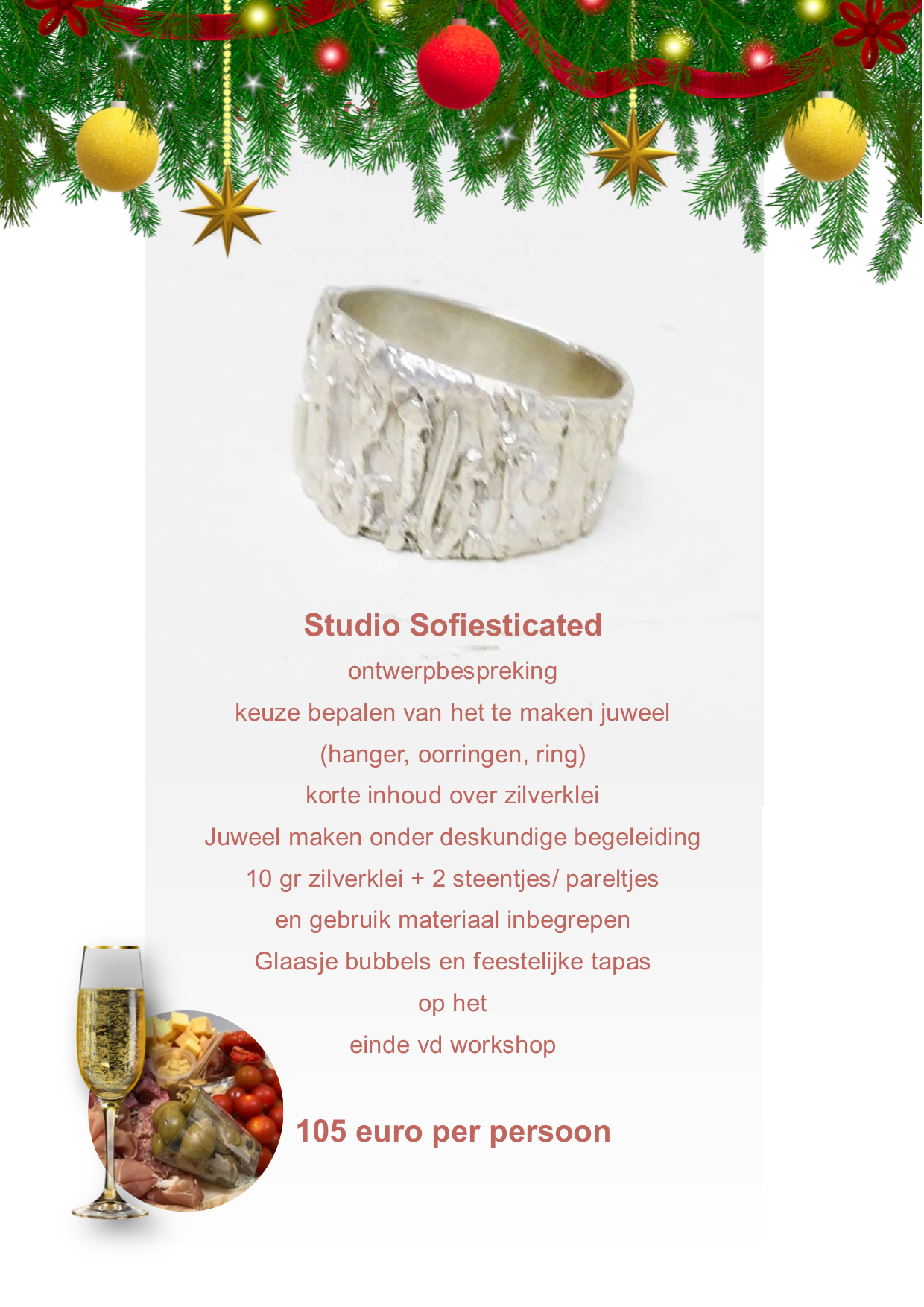 12 december 2019 (donderdag) feestworkshop zilverklei 'ring' maken 00198