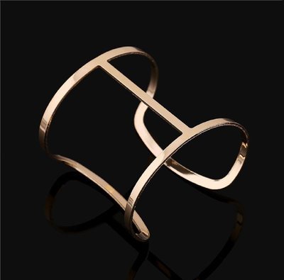 Gold Hollow Bangle Bracelet Adjustable* Gold Hollow Bangle Bracelet Adjustable*