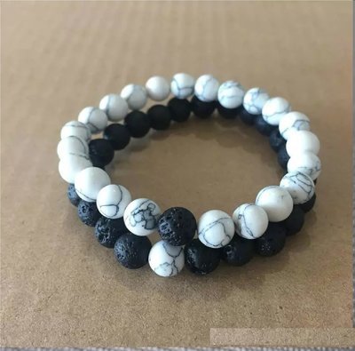 (2) Natural Lava & Rock Bead bracelets* (2) Natural Lava & Rock Bead bracelets*