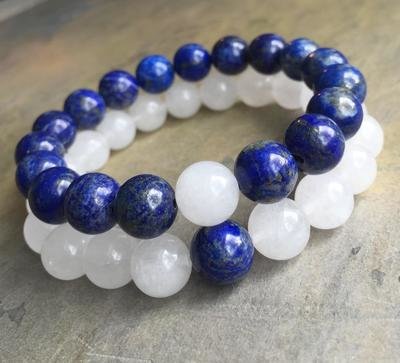 White Jade AND Lapis Lazui Bracelets SET (2) White Jade AND Lapis Lazui Bracelets SET (2)