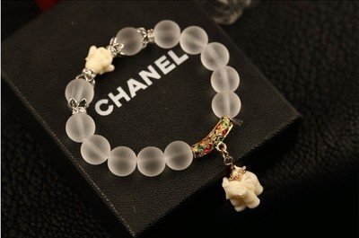 Gold Mini elephant natural abrasive crystal bracelet Gold Mini elephant natural abrasive crystal bracelet