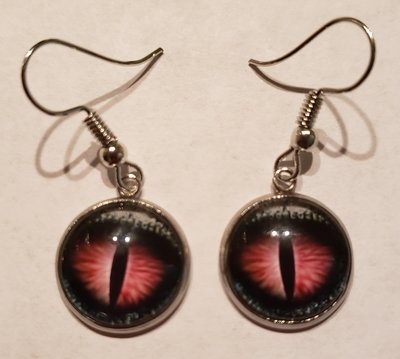 Purple/Black Crystal Eye Earnings Purple/Black Crystal Eye Earnings