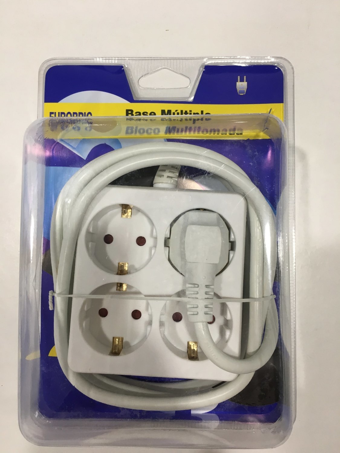 Bloco quadruplo com cabo de 1,5mts