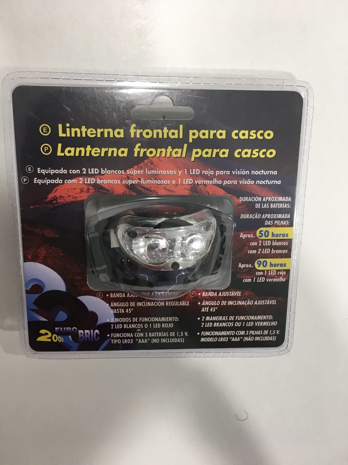 Lanterna para capacete com led